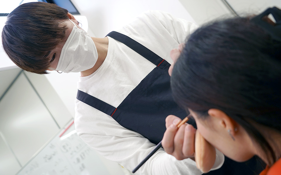 メイク実習の様子